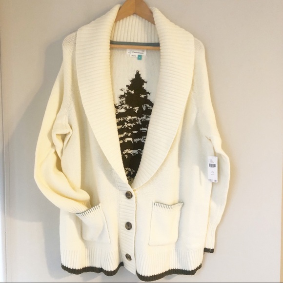 Anthropologie Evergreen Creamgreen 